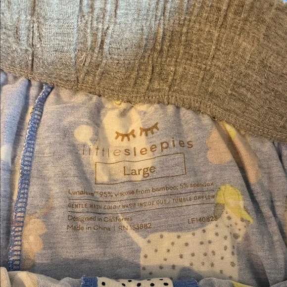 Little Sleepies Blue Animal Print Pajama Pants - Picture 2 of 6